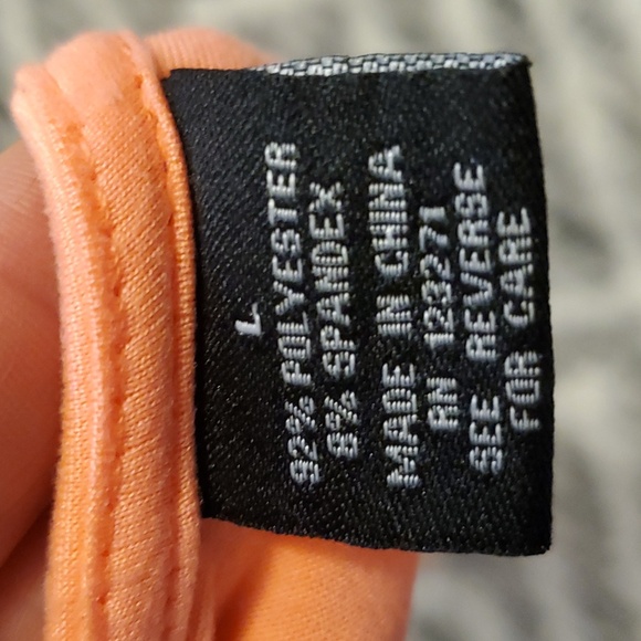 Adidas Women's One Piece Orange Bodysuit w/multicolor Logo Top - Picture 4 of 7